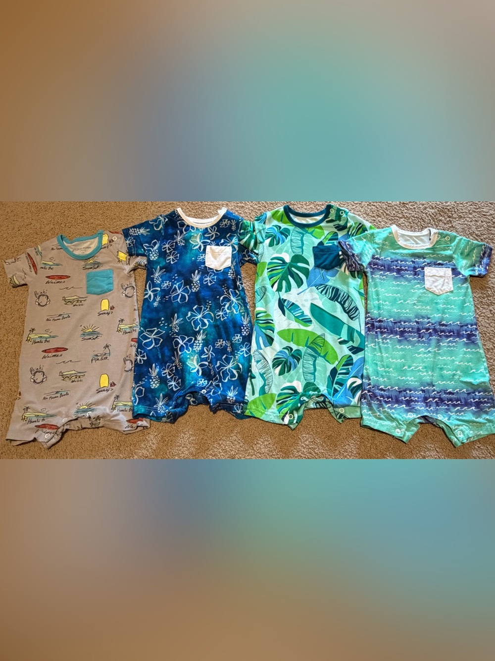 Coco Moon Hawaii Bamboo Shortie Romper Set